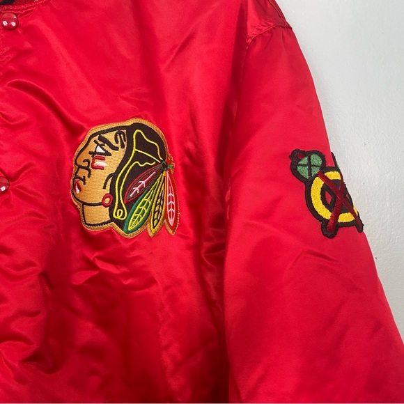 Vintage Starter Chicago Blackhawks NHL Varsity Puffer Jacket Hockey Size XXXXL - Picture 7 of 13